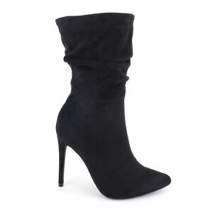 XOXO Womens Black Genevie Pointed Toe Stiletto Dress Slouch Boot 6 M